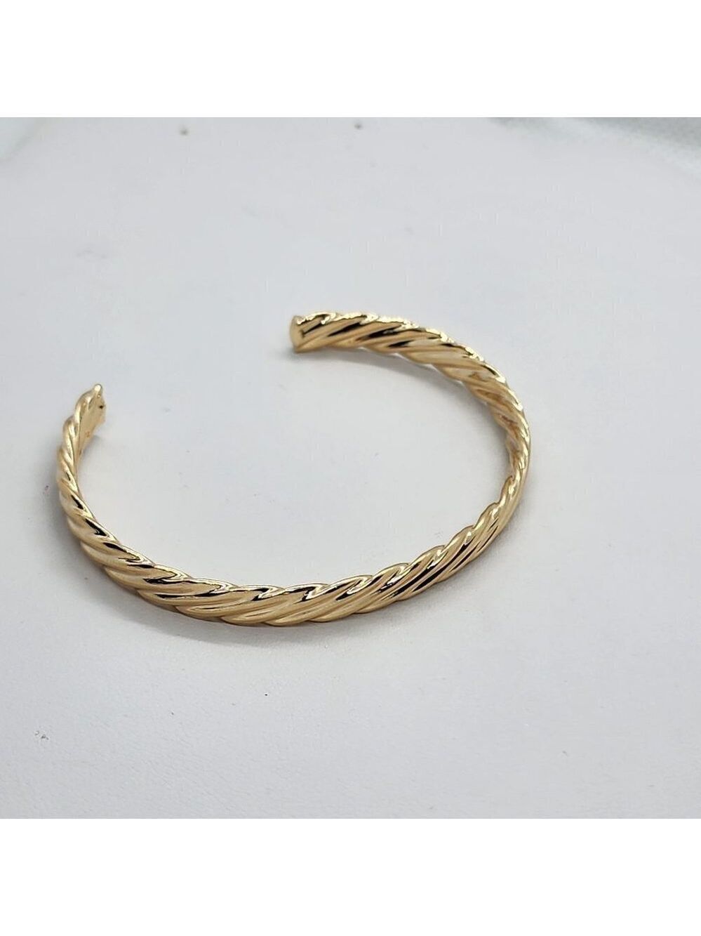 Brand New Brazilian 18k Gold Filled Twisted Bangle Cuff Bracelet
